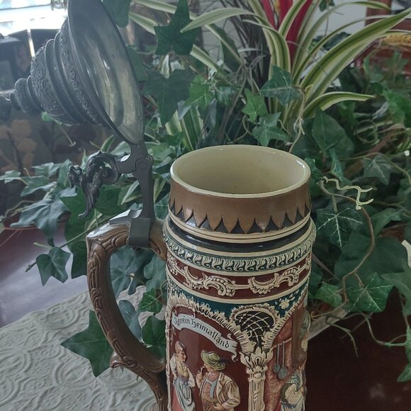 Vintage A.J. Thewalt Stein "Zither Player" - Picture 6 of 15